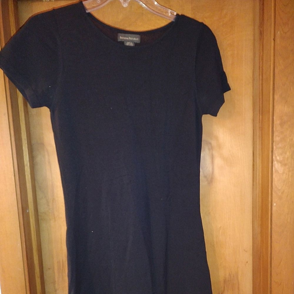 Black Banana Republic Women's Knit Dress Short Sleeve Size Extra Small